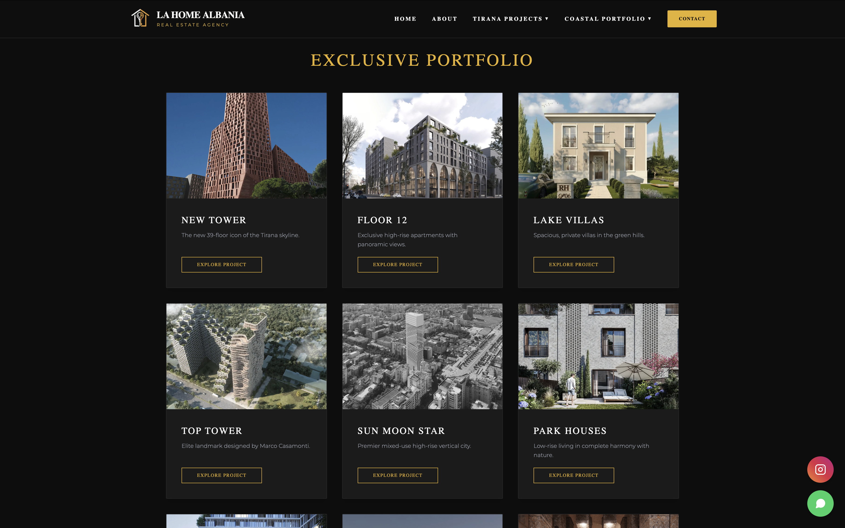 La Home Albania — exclusive portfolio grid