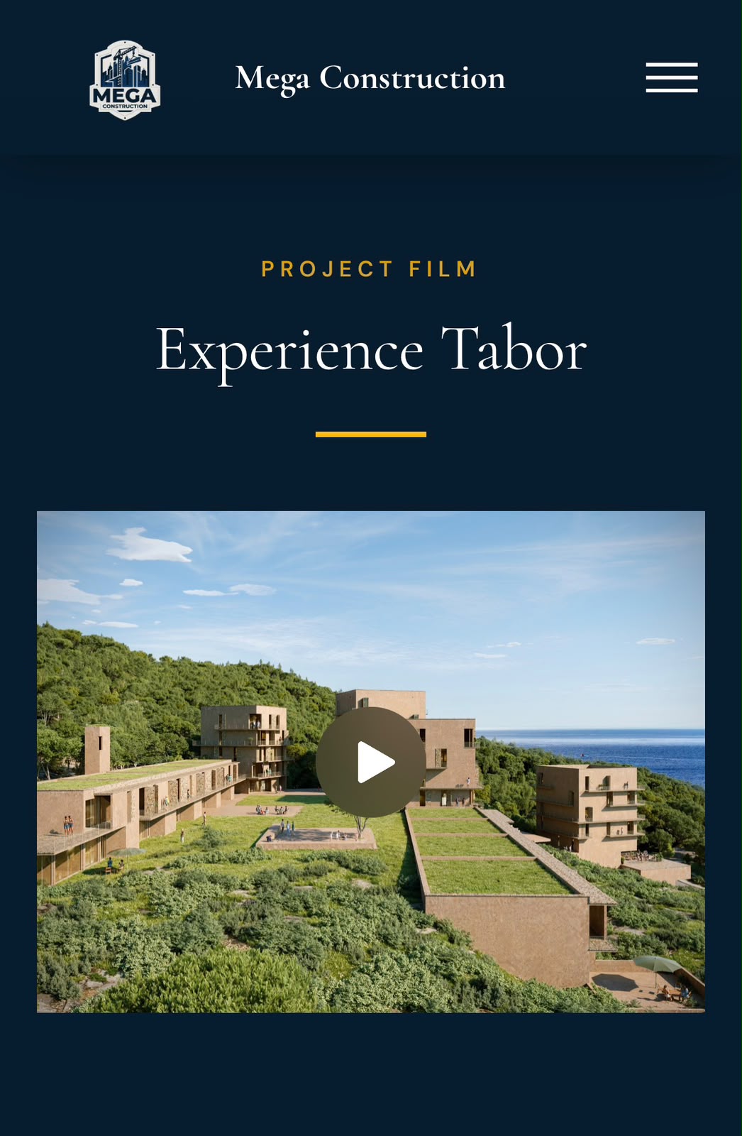 Mega Construction — Tabor project film, mobile