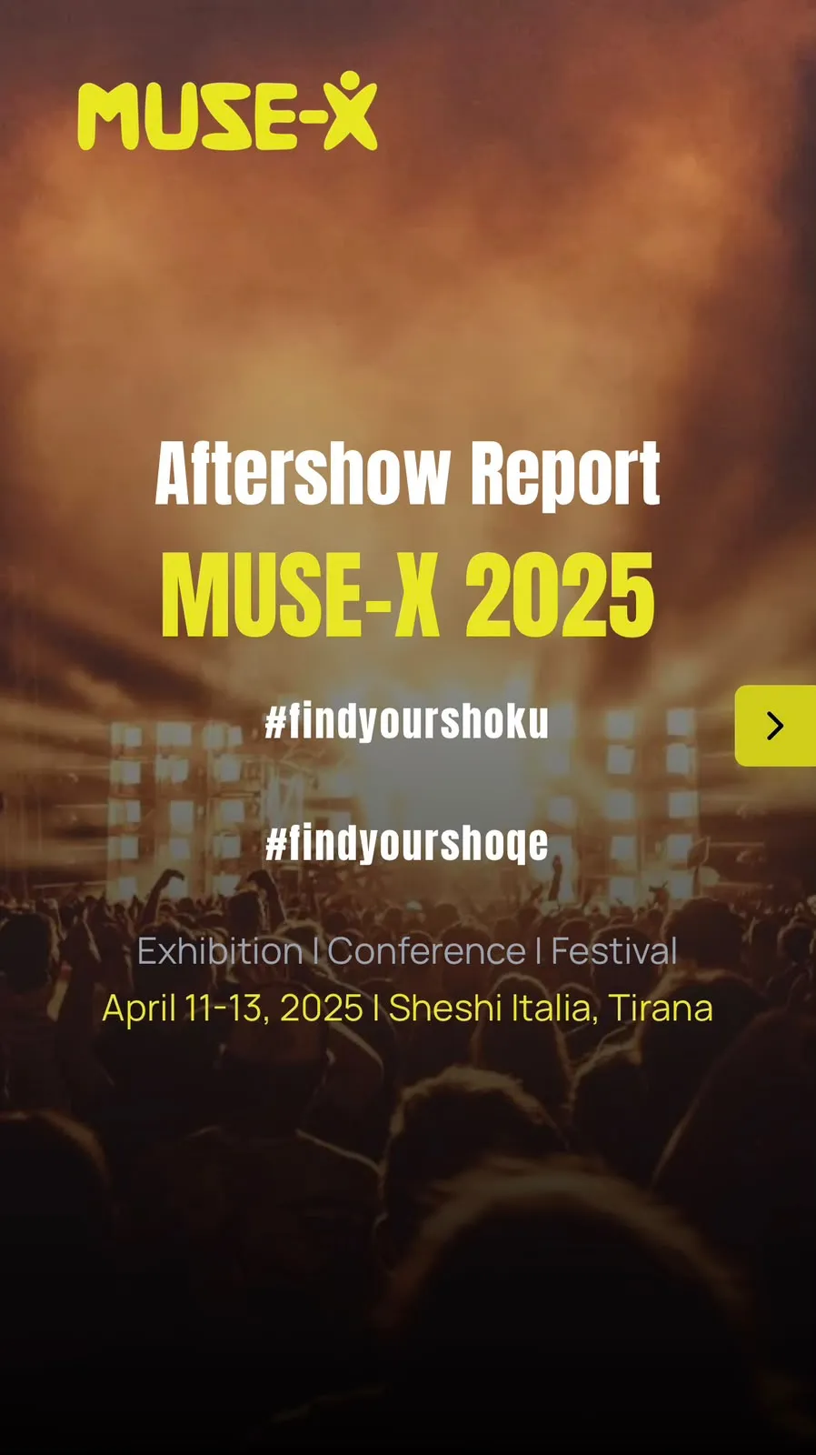 MUSE-X Aftershow Report — mobile hero