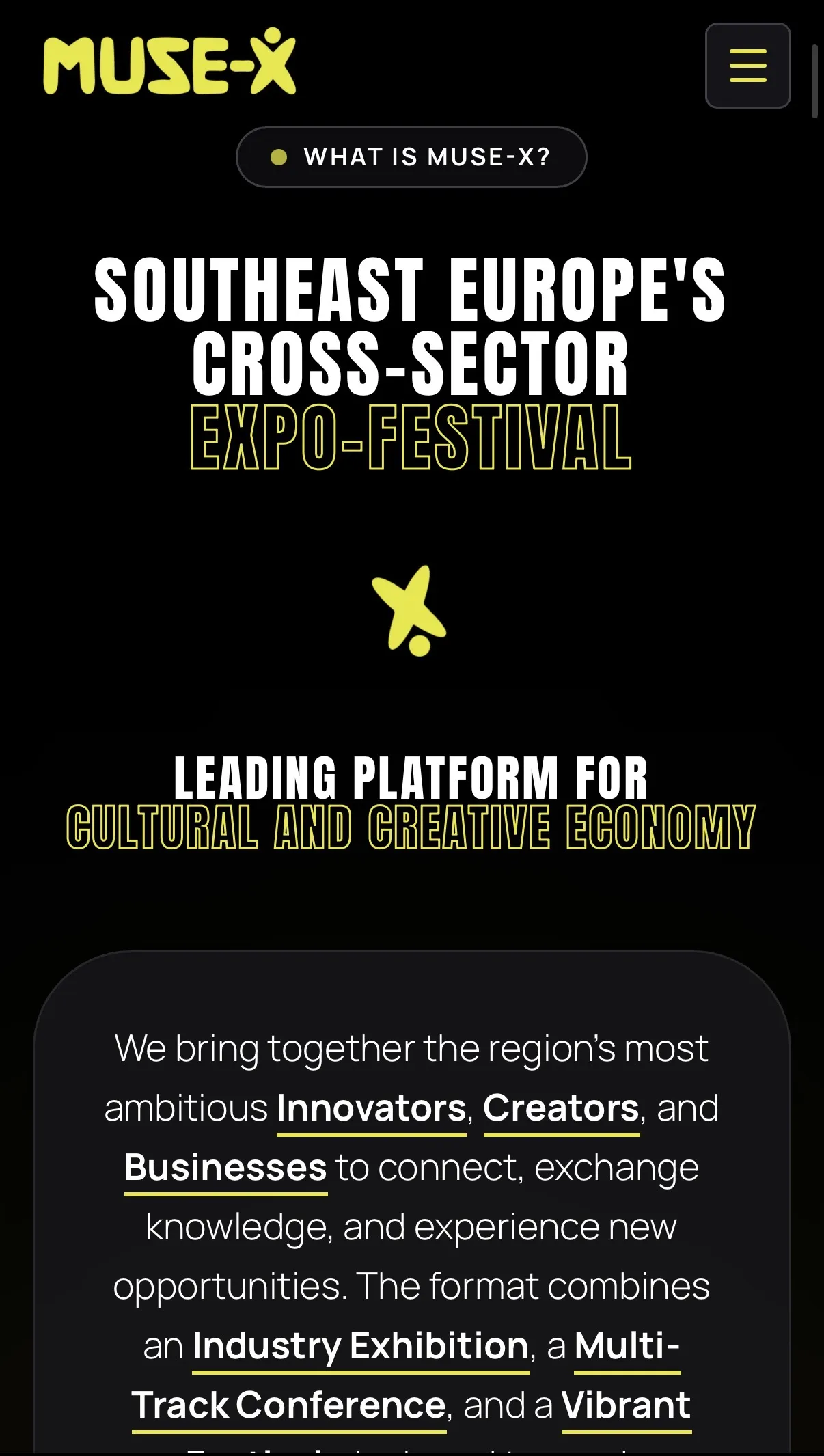 MUSE-X 2nd Edition — mission statement, mobile