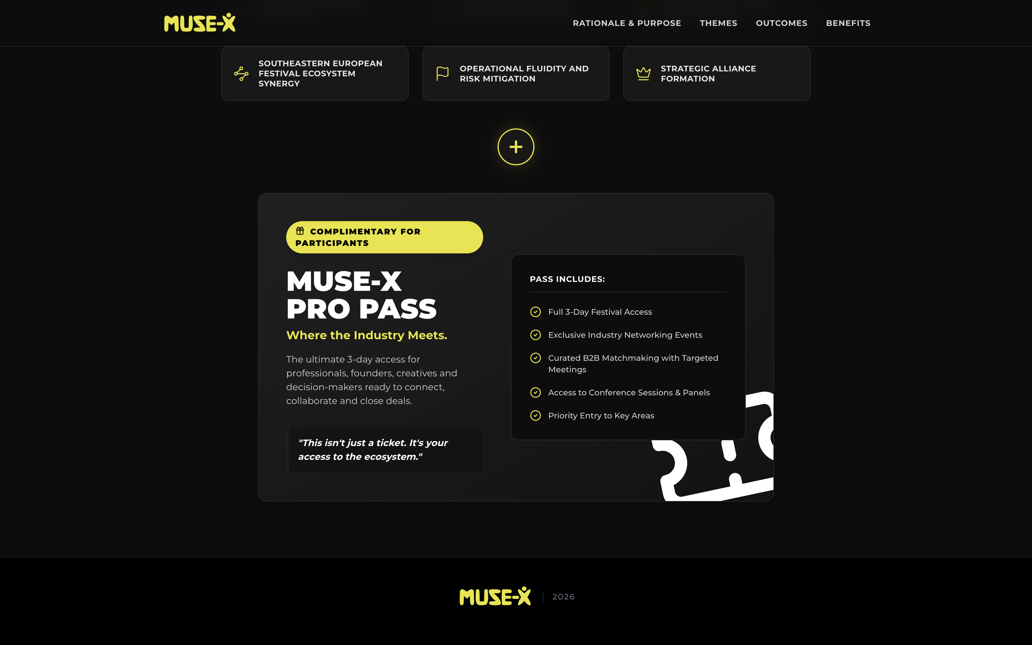 MUSE-X Pro Pass — complimentary access details