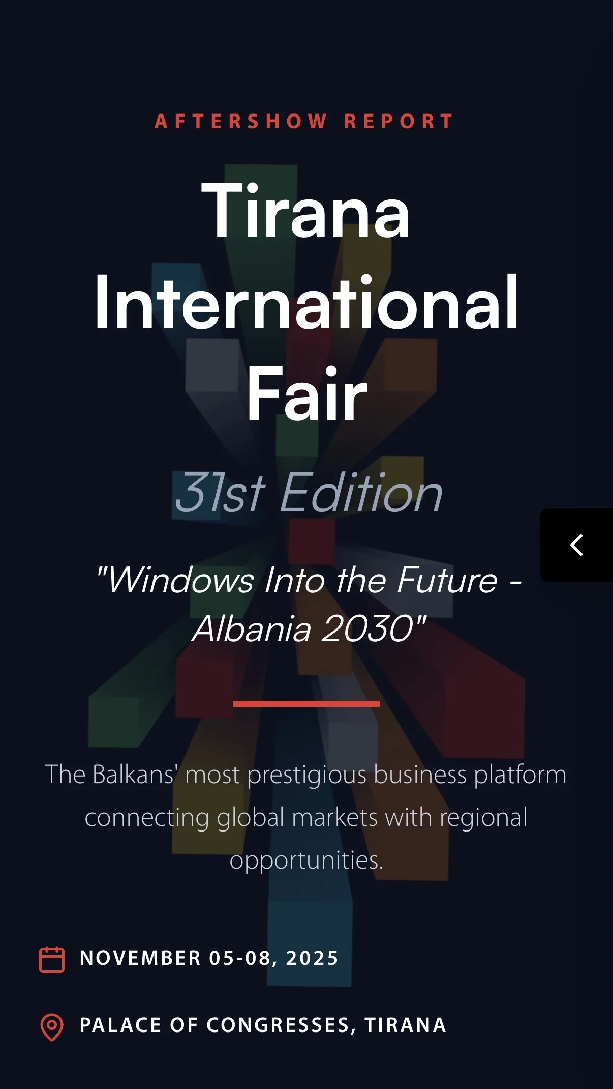 TIF31 Aftershow Report — cover, mobile