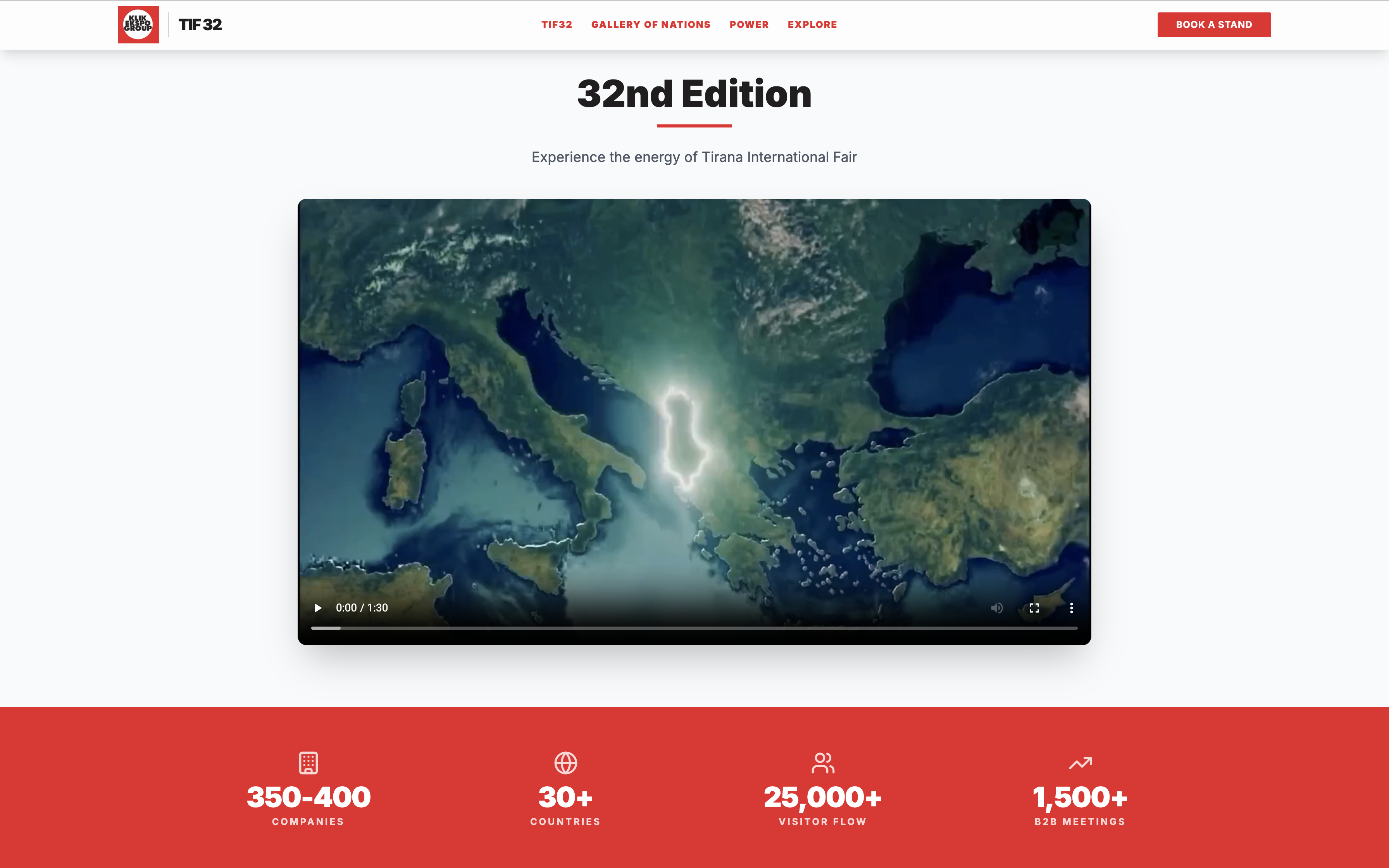 TIF32 — homepage overview